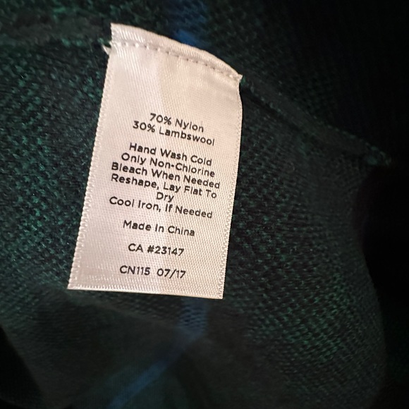 NWT Talbots Wool Blend Plaid Open Front Long Cardigan Sweater Jacket Size L - Picture 6 of 12